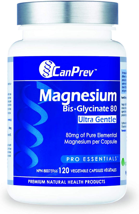 CanPrev Magnesium Bis-Glycinate 80 Ultra Gentle 120 V Caps- CANPREV-The Health Store- Default Title