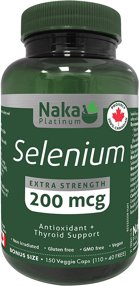 Naka Selenium 200 mcg Antioxidant Thyroid Support 150 V Caps- NAKA ORIGINAL-The Health Store- Default Title