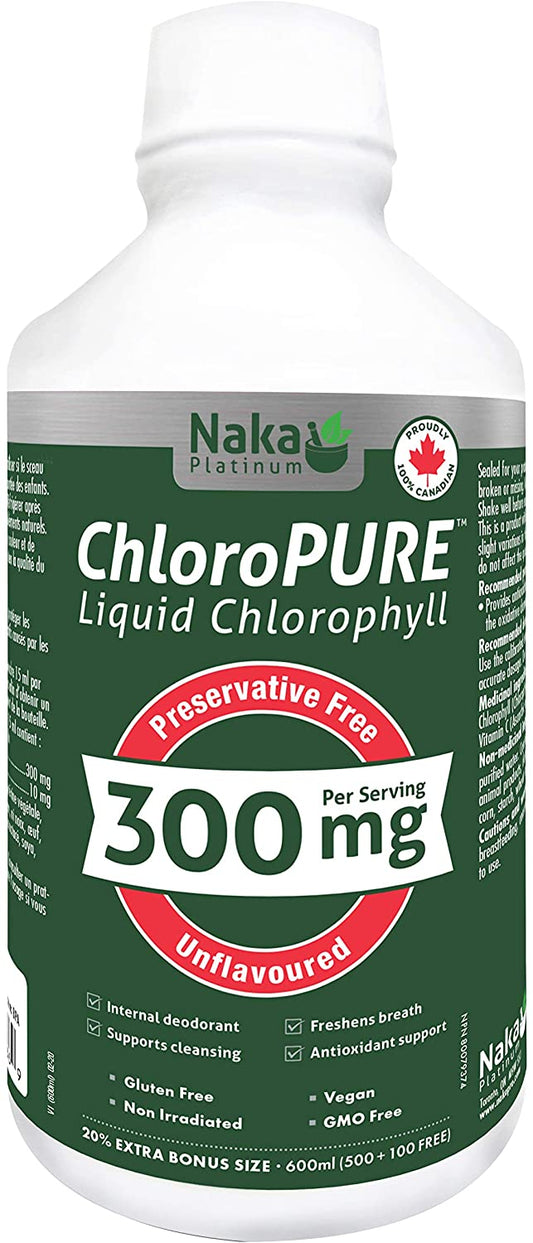 Naka ChloroPure Liquid Chlorophyll 300mg per serving 600mL