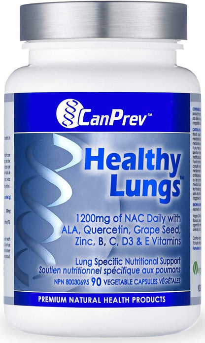 CanPrev Healthy Lungs 1200mg 90 V Caps- CANPREV-The Health Store- Default Title