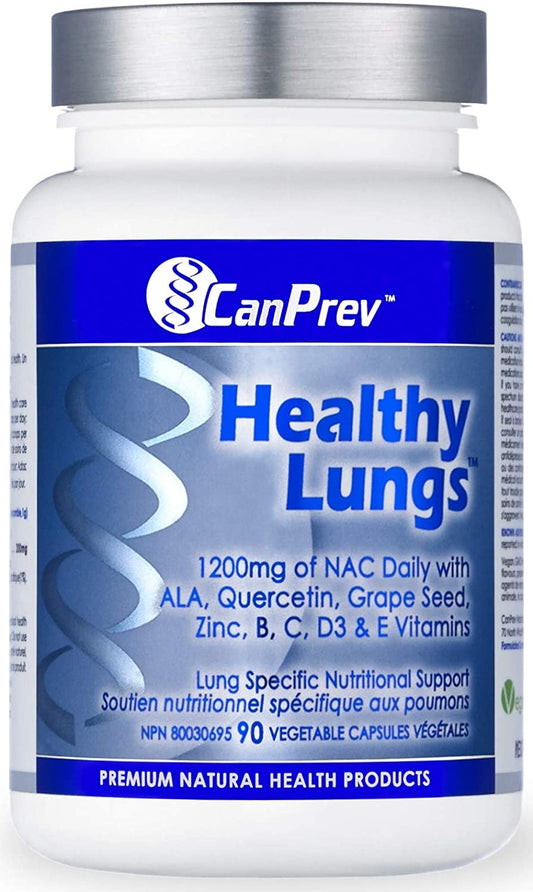 CanPrev Healthy Lungs 1200mg 90 V Caps- CANPREV-The Health Store- Default Title