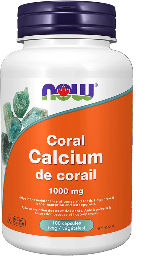 NOW Coral Calcium 1000mg 100 V Caps- PURE SOURCE-The Health Store- Default Title