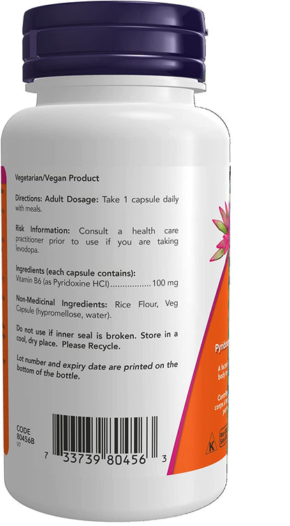 NOW B-6 100mg V 100 Caps- PURE SOURCE-The Health Store- Default Title