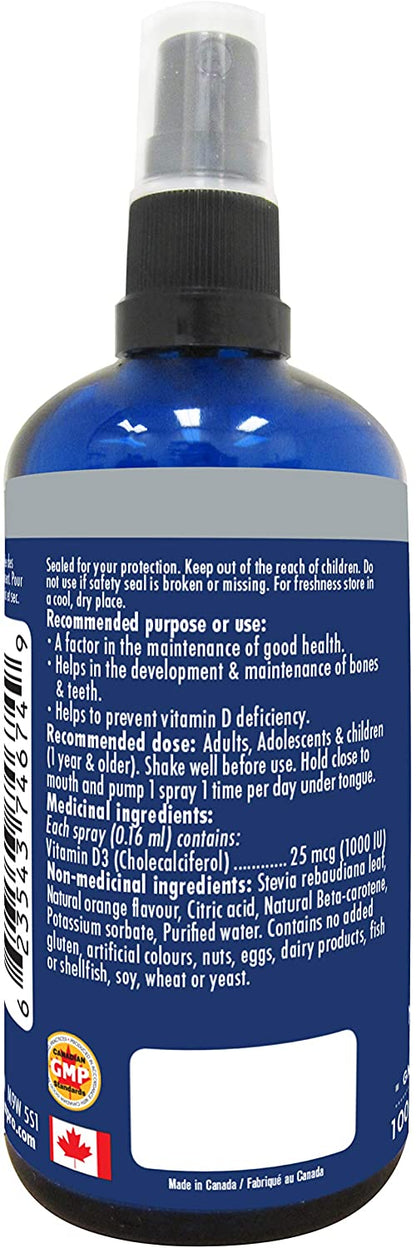 Naka Vit D Sublingual Spray 1000 IU 100mL- NAKA ORIGINAL-The Health Store- Default Title