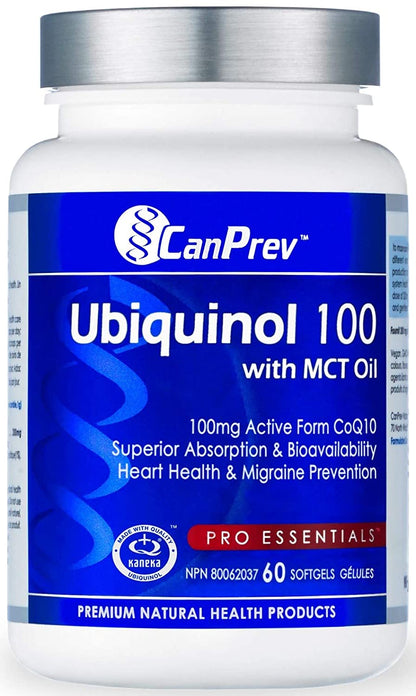 CanPrev Ubiquinol 100 with MCT Oil 60 Soft Gels- CANPREV-The Health Store- Default Title