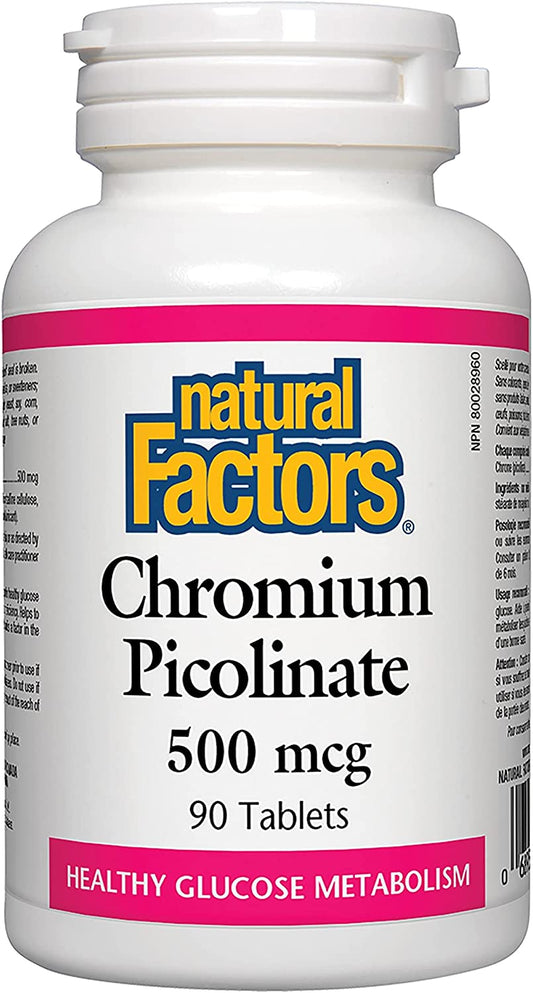 Natural Factors Chromium Picolinate 500 mcg 90 Tabs