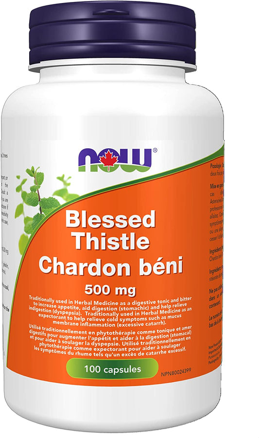 NOW Blessed Thistle 500mg 100 Caps- PURE SOURCE-The Health Store- Default Title