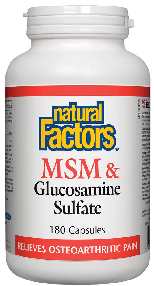 Natural Factors MSM & Glucosamine Sulfate 180 Caps