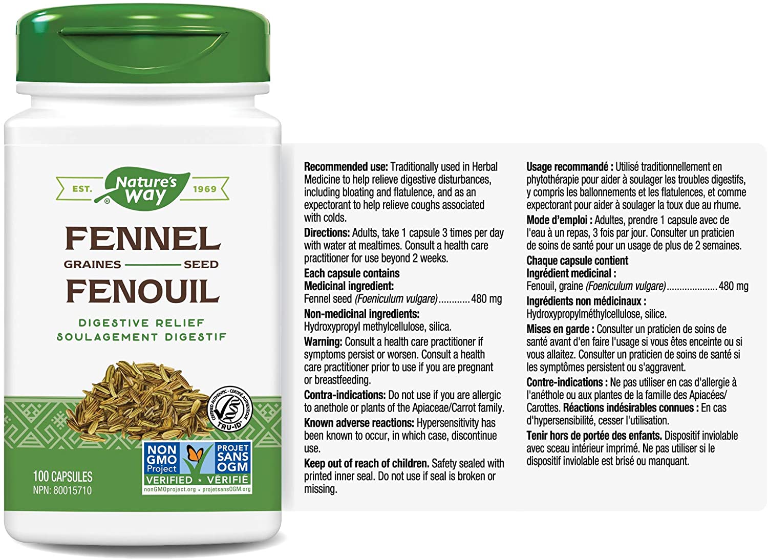 Nature's Way Fennel 100 Caps- NATURE'S WAY-The Health Store- Default Title