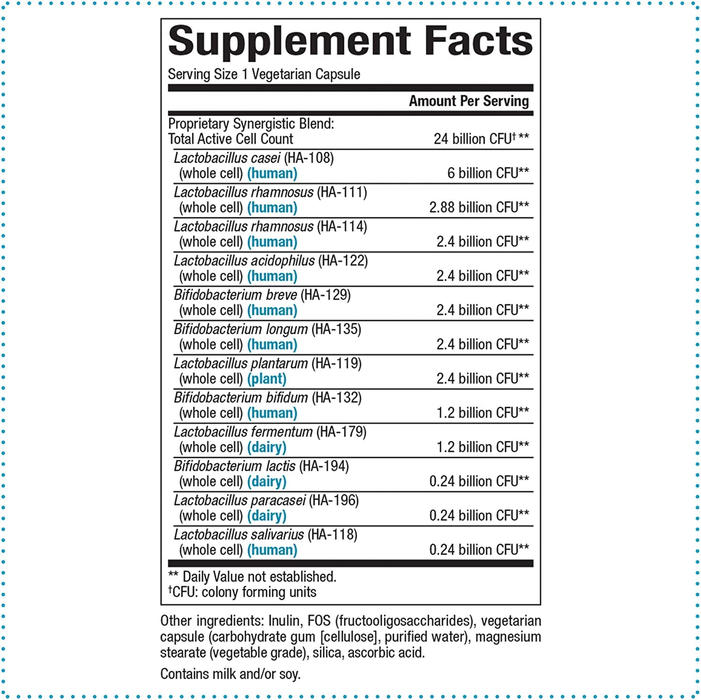 Natural Factors Double Strength Ultimate Multi Probiotic 24 Billion 60 V Caps