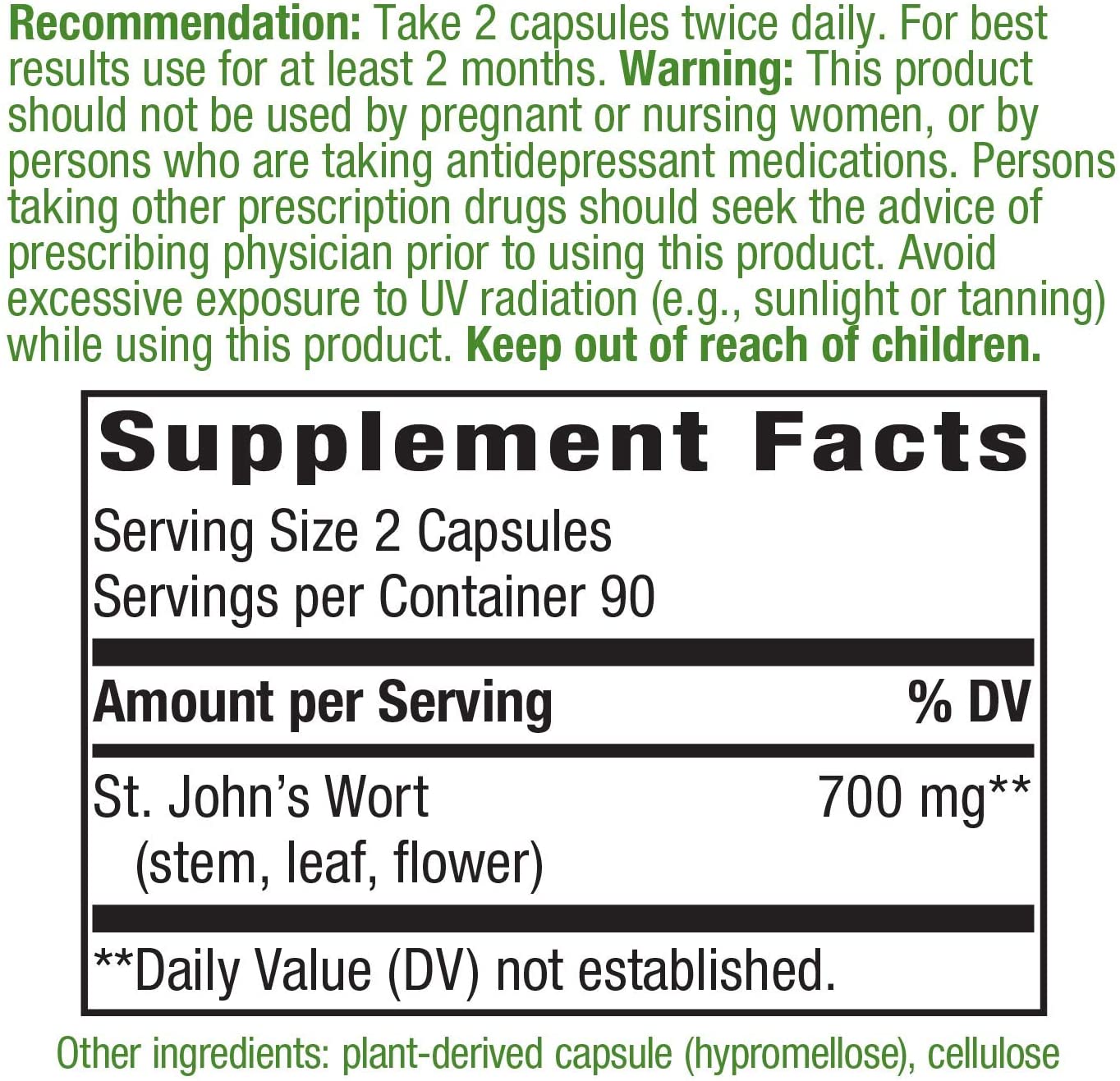 Nature's Way St. John's Wort 100 V Caps- NATURE'S WAY-The Health Store- Default Title
