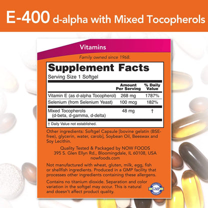 NOW E-400 d-alpha with Mixed Tocopherols- PURE SOURCE-The Health Store- Default Title