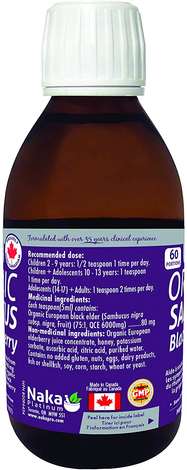 Naka Organic Sambucus Black Elderberry 300mL- NAKA ORIGINAL-The Health Store- Default Title