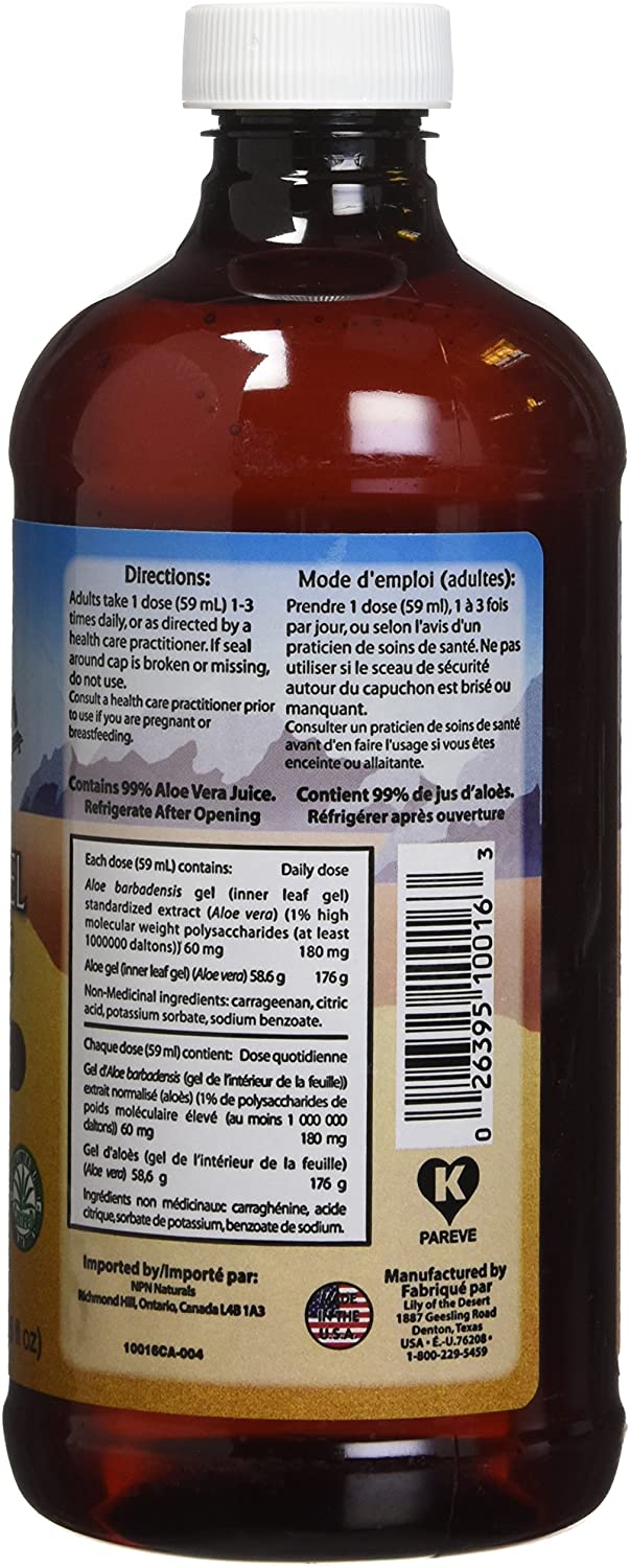 Lily of the Desert Aloe Vera Gel - Inner Fillet 473mL- PURE SOURCE-The Health Store- Default Title