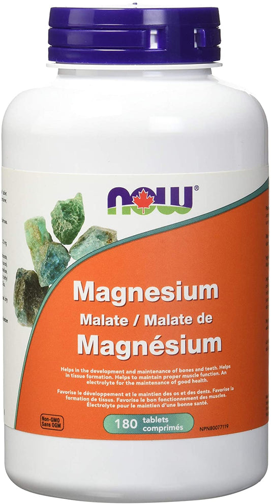 NOW Magnesium Malate 113mg 180 Tabs- PURE SOURCE-The Health Store- Default Title