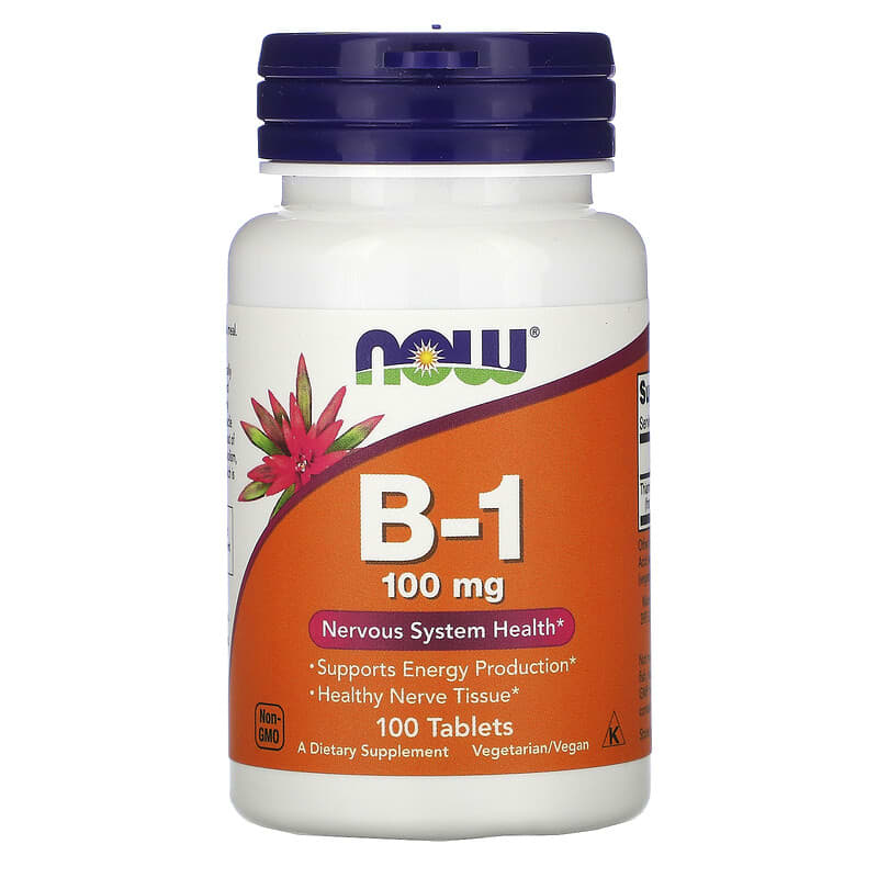 NOW B-1 100mg Nervous System Health 100 Tabs- PURE SOURCE-The Health Store- Default Title