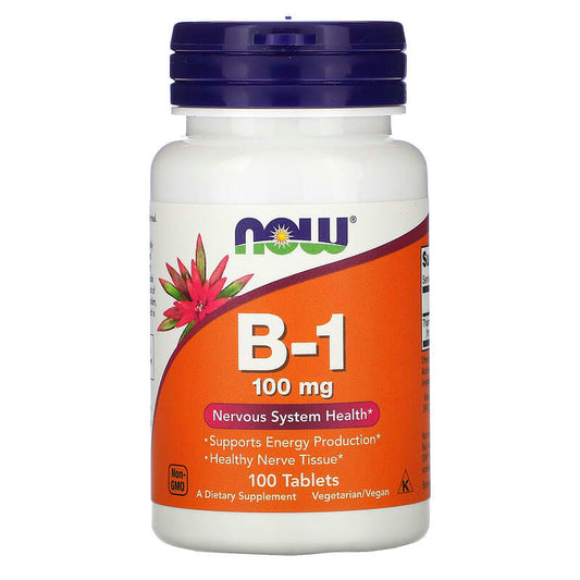 NOW B-1 100mg Nervous System Health 100 Tabs- PURE SOURCE-The Health Store- Default Title