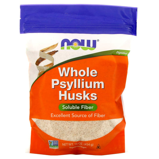 NOW Whole Psyllium Husks 454g- PURE SOURCE-The Health Store- Default Title