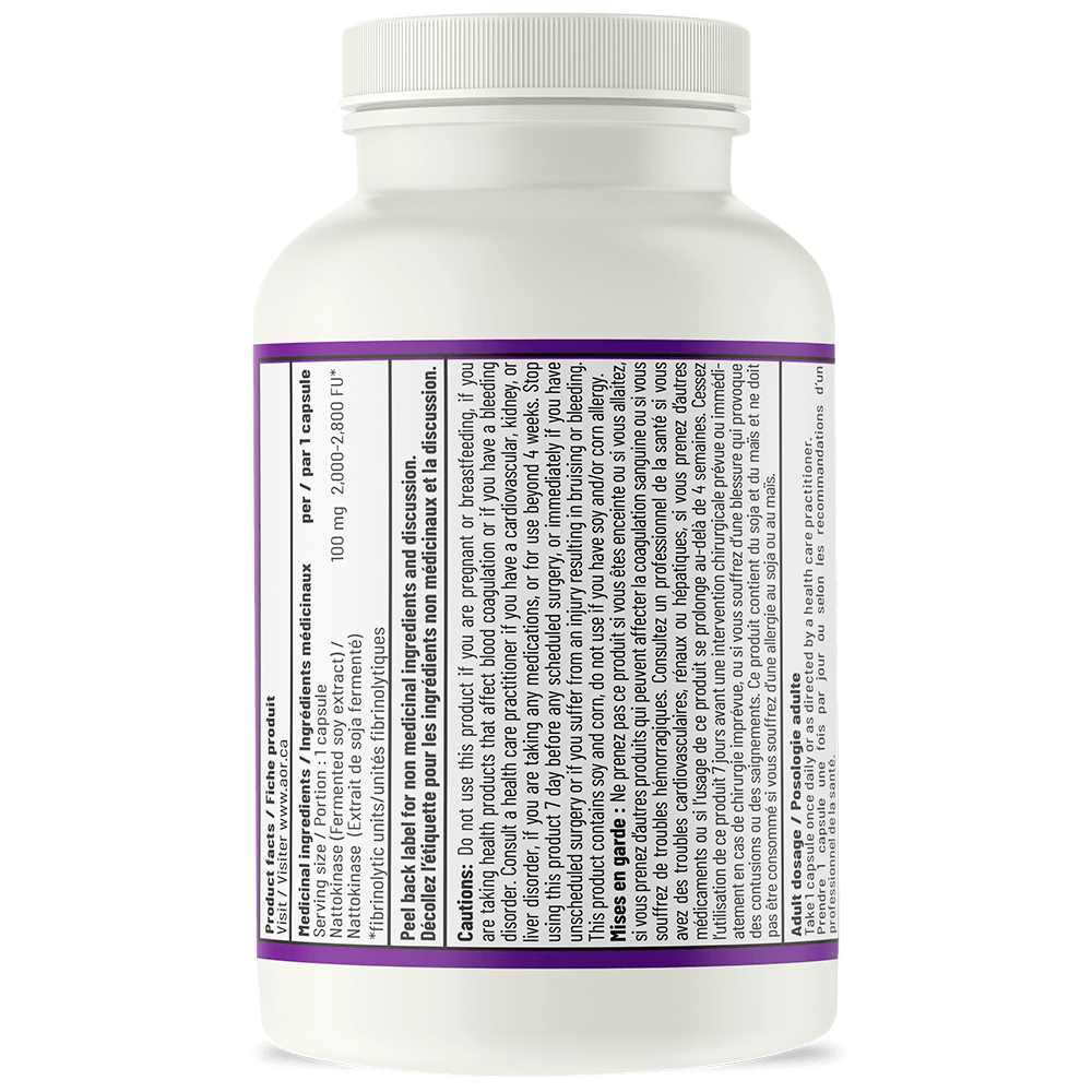 AOR Nattokinase 100mg 60 V Caps- AOR-The Health Store- Default Title