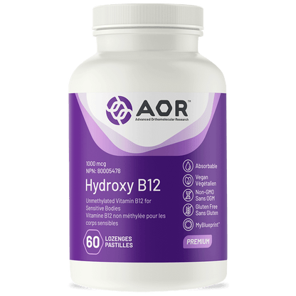 AOR Hydroxy B12 1000 mcg 60 Lozenges- AOR-The Health Store- Default Title