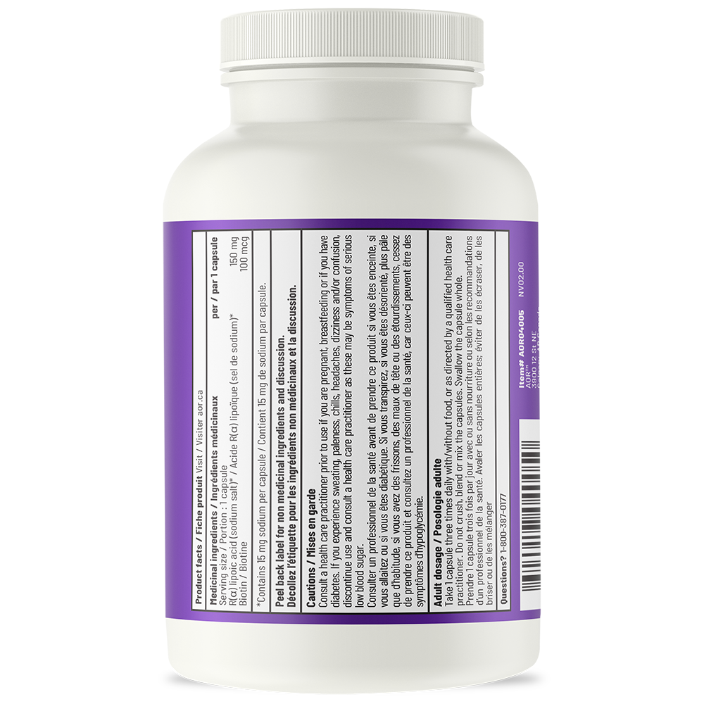 AOR R-Lipoic Acid 150mg 90 V Caps- AOR-The Health Store- Default Title
