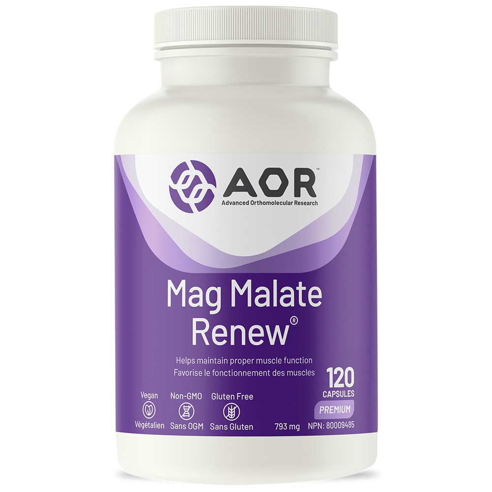 AOR Mag Malate Renew Magnesium 120 V Caps- AOR-The Health Store- Default Title