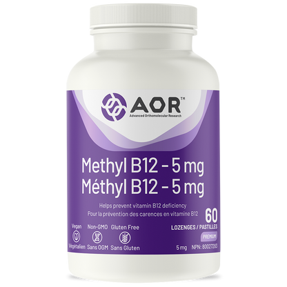 AOR Methyl B12 - 5mg 60 Lozenges- AOR-The Health Store- Default Title