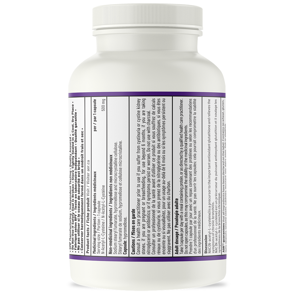 AOR N-Acetyl-L-Cysteine 120 V Caps- AOR-The Health Store- Default Title