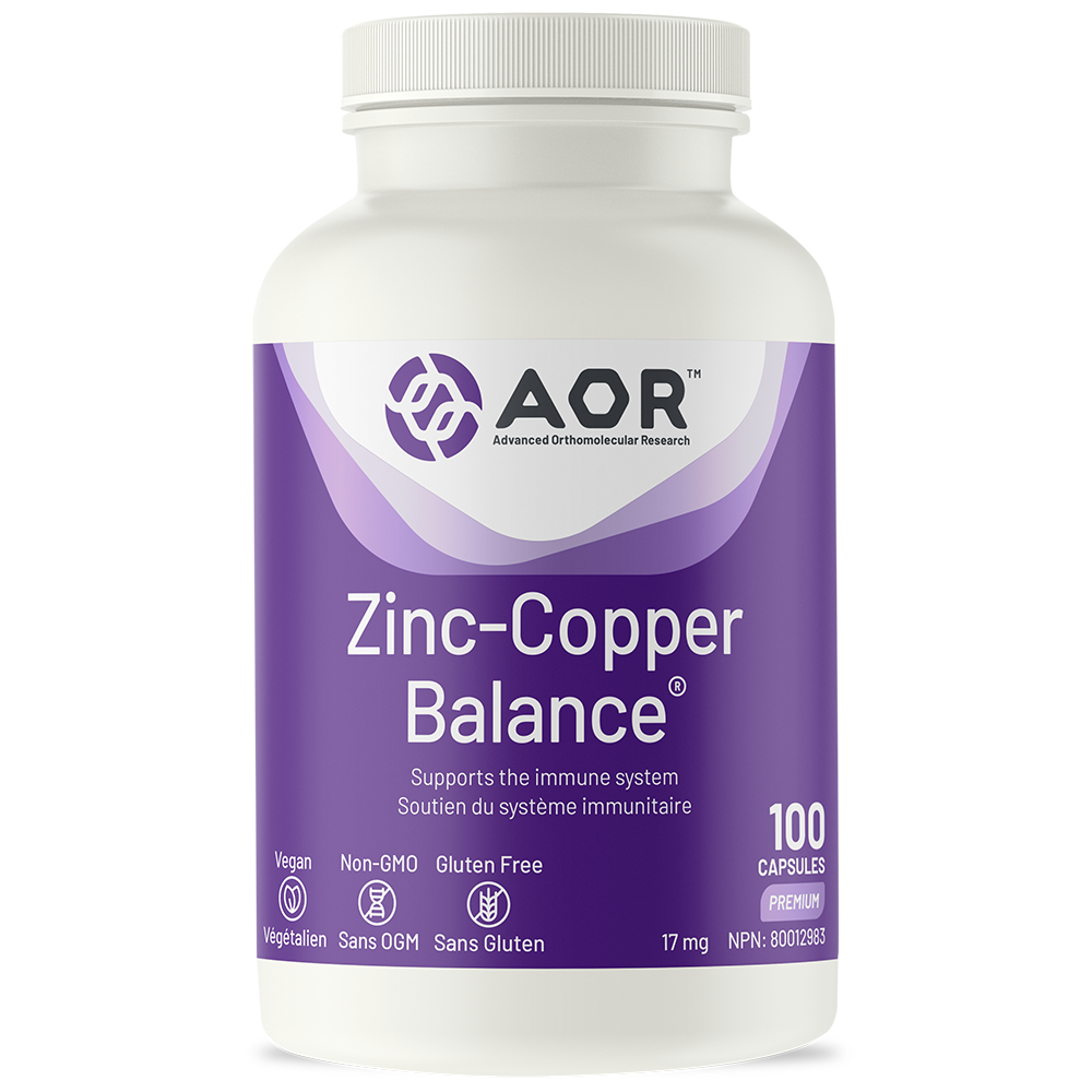 AOR Zinc-Copper Balance 100 V Caps- AOR-The Health Store- Default Title
