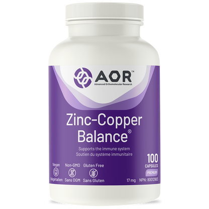 AOR Zinc-Copper Balance 100 V Caps- AOR-The Health Store- Default Title
