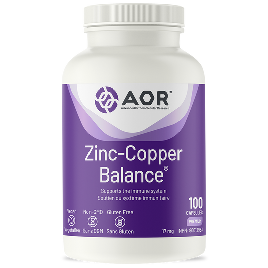 AOR Zinc-Copper Balance 100 V Caps- AOR-The Health Store- Default Title