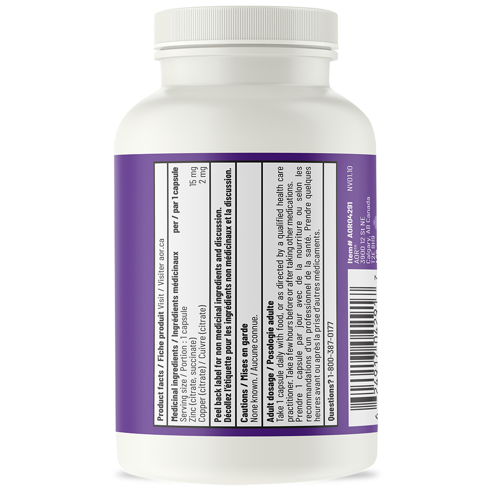 AOR Zinc-Copper Balance 100 V Caps- AOR-The Health Store- Default Title