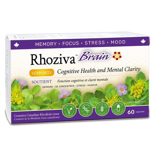 Rhoziva Brain: Cognitive Health & Mental Clarity - 60 V Caps- NANTON NUTRACEUTICALS LTD-The Health Store- Default Title
