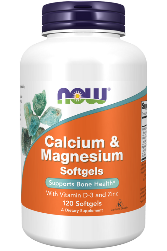 Now Calcium & Magnesium +VitD 120 Soft Gels- PURE SOURCE-The Health Store- Default Title