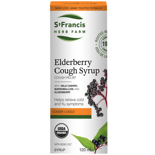 St. Francis Elderberry Cough Syrup 120mL- ST FRANCIS HERB FARM-The Health Store- Default Title