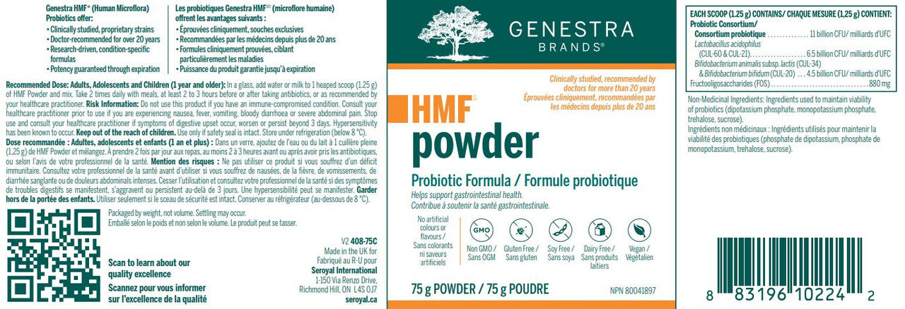 Genestra HMF Probiotic Formula Powder 75g