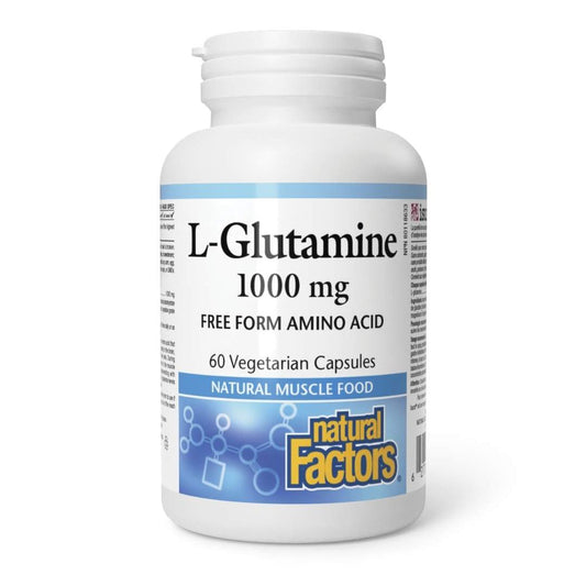 Natural Factors L-Glutamine Free Form Amino Acid 1000mg 60 V Caps