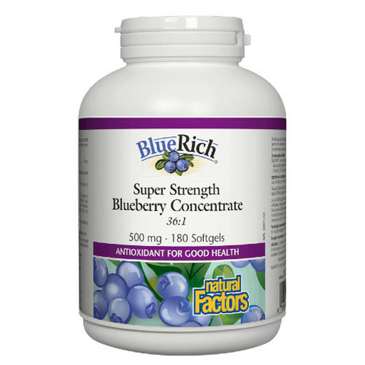 Natural Factors Bluerich Blueberry Concentrate 180 Soft Gels