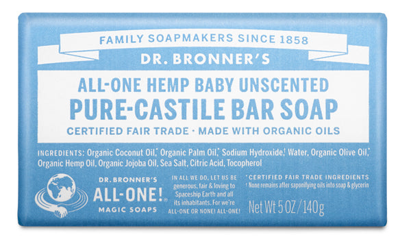 DRB All-One Castile & Hemp Baby Unscented Soap Bar