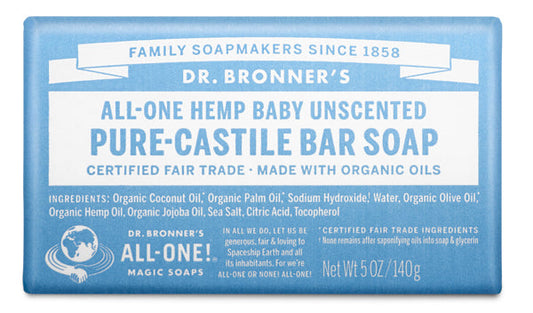 DRB All-One Castile & Hemp Baby Unscented Soap Bar