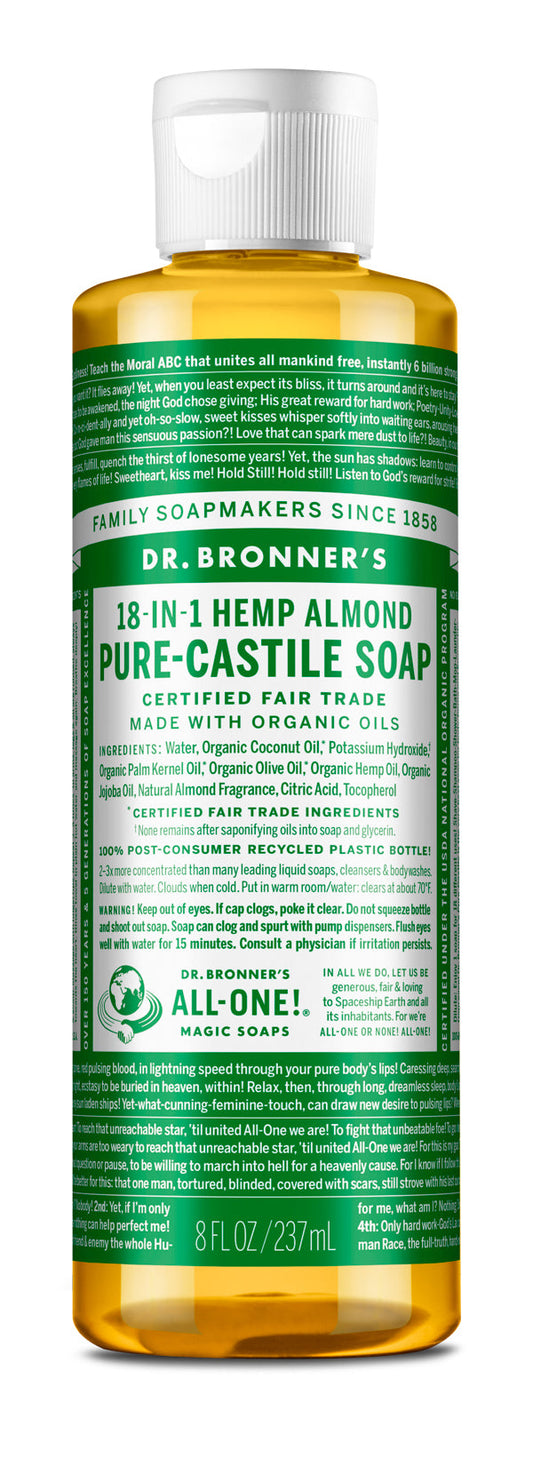 Dr. Bronner's Pure Castile Soap Almond 237mL- PURE SOURCE-The Health Store- Default Title