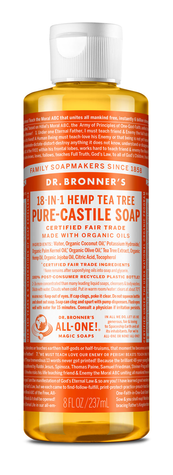 DRB Pure Castile Soap Tea Tree 237mL- PURITY LIFE-The Health Store- Default Title