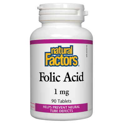 Natural Factors Folic Acid 1mg 90 Tabs