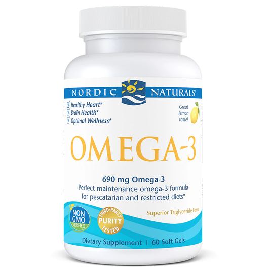 NORDIC Omega-3 690mg Lemon 60 Soft Gels- ECOTREND ECOLOGICS-The Health Store- Default Title