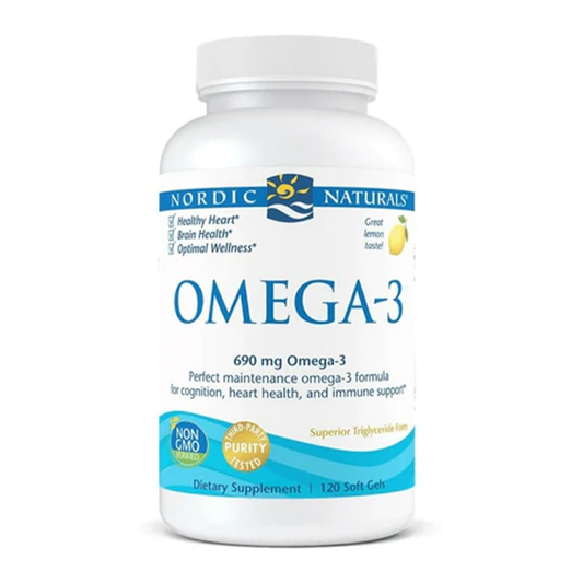 NORDIC Omega-3 690mg Lemon 120 Soft Gels- ECOTREND ECOLOGICS-The Health Store- Default Title