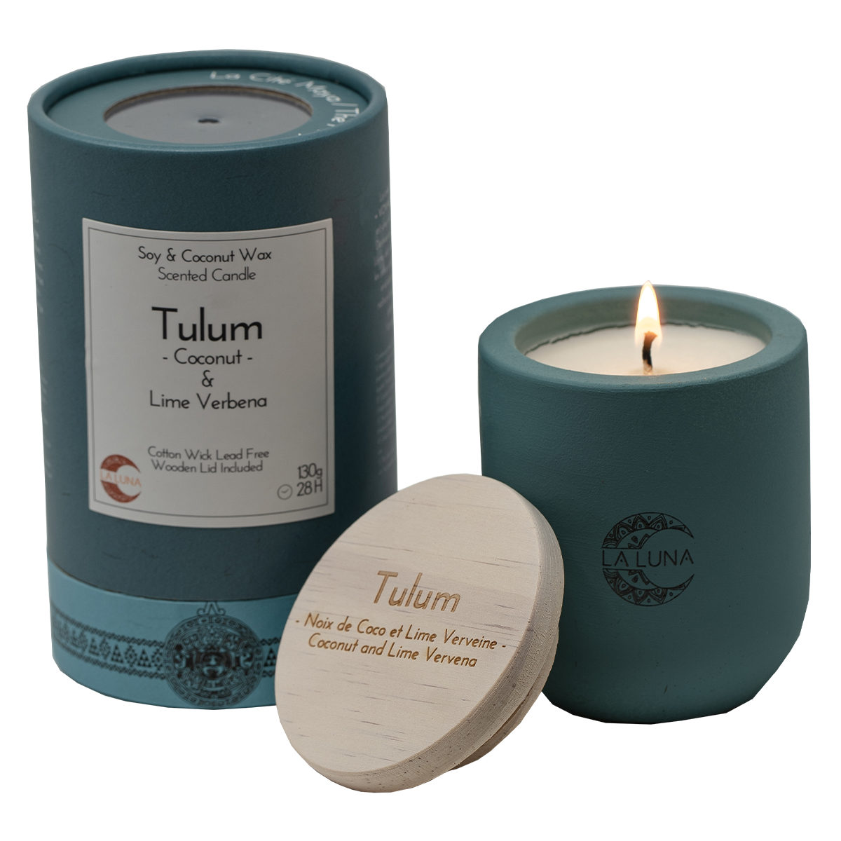 La Luna Tulum Coconut & Lime Verbena Soy Candle 130g