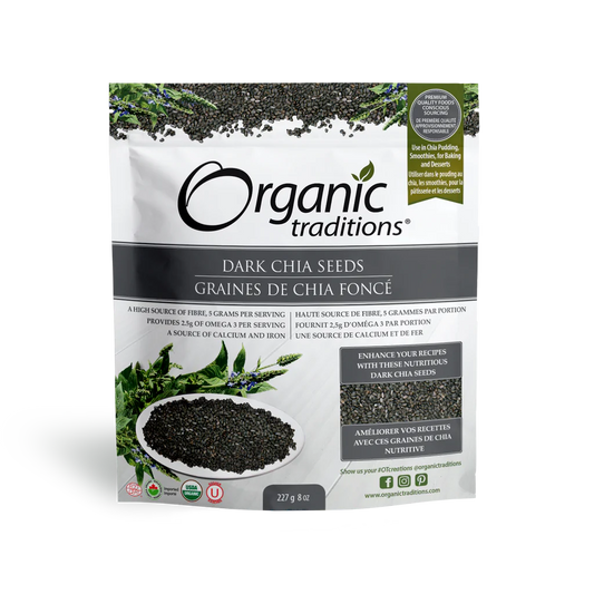 Organic Traditions Dark Chia Seeds 227G- PURITY LIFE-The Health Store- Default Title