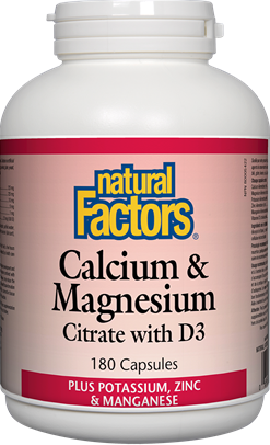 Natural Factors Calcium & Magnesium Citrate D3 180 Caps