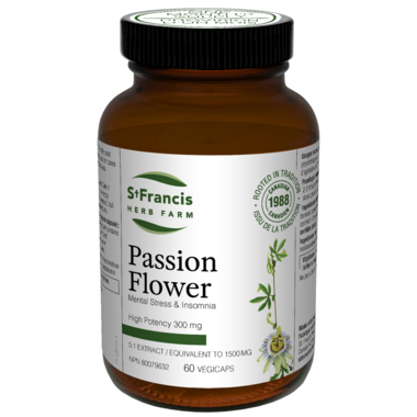 St. Francis Passionflower 300mg 60 V Caps- ST FRANCIS HERB FARM-The Health Store- Default Title