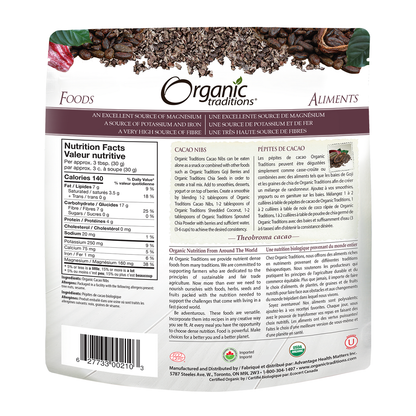 Organic Traditions Cacao Nibs 227g- PURITY LIFE-The Health Store- Default Title